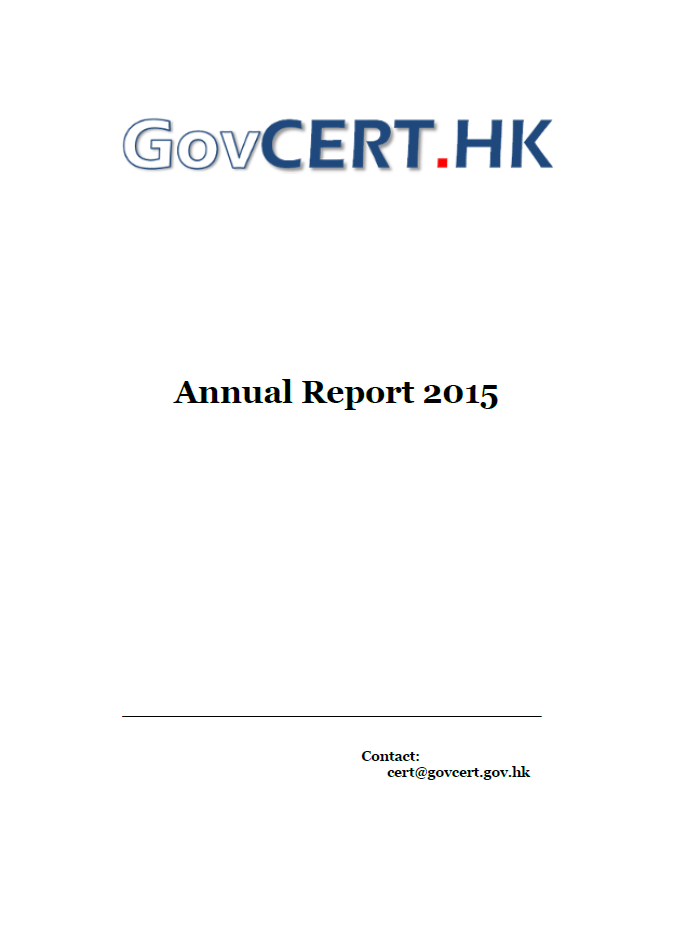 GovCERT.HK Annual Report 2015